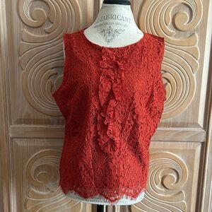 Elegant Lace Sleeveless Top. Size XL
